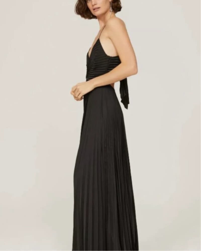 ALC Aries Pleated Cut Out Maxi Dress  - Image 4