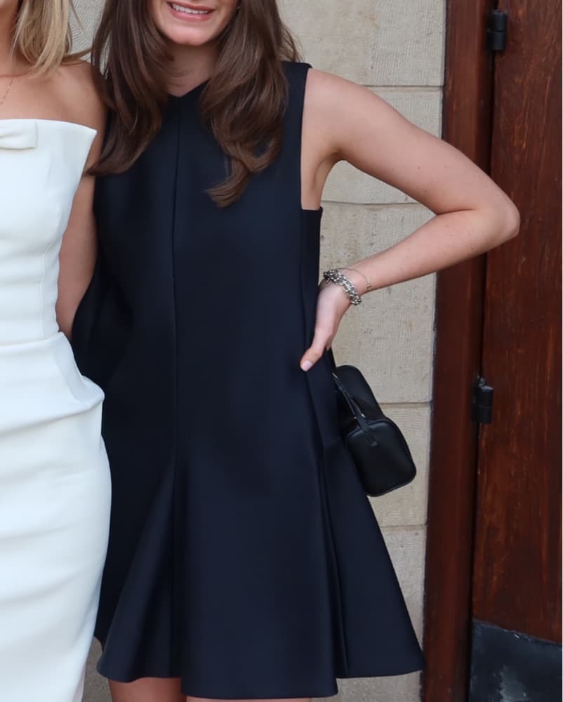 Khaite Black Mel Mini Dress - Image 3