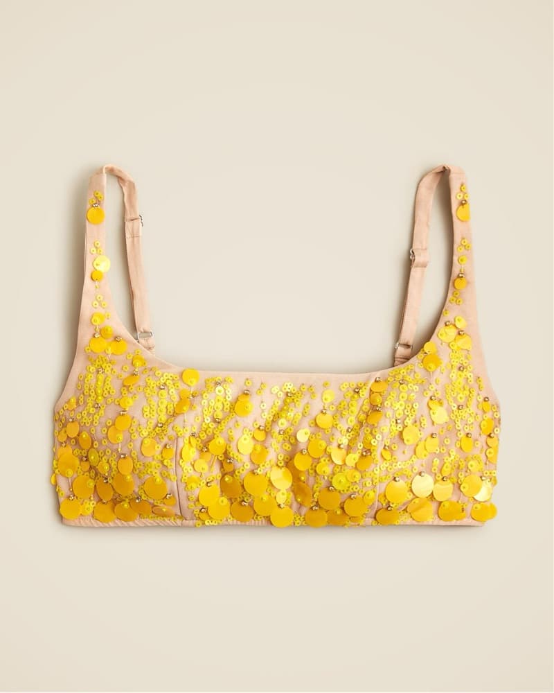 J. Crew Yellow Sequin Bra Top  - Image 1
