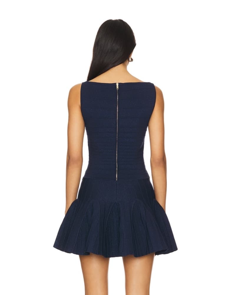 Retrofete Audriana Dress in Navy - Image 3