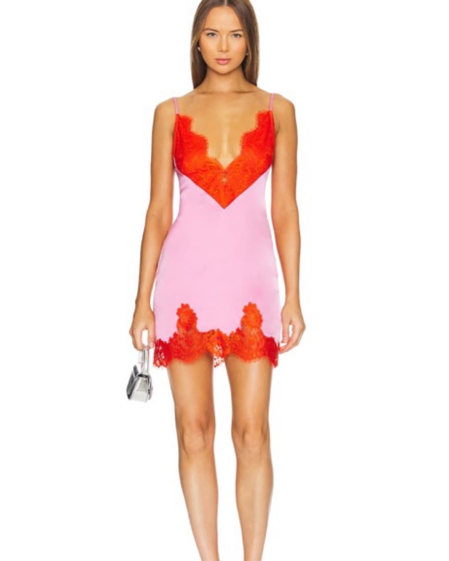 Ronny Kobo Nyko Lace Charmeuse V-Neck  - Image 3