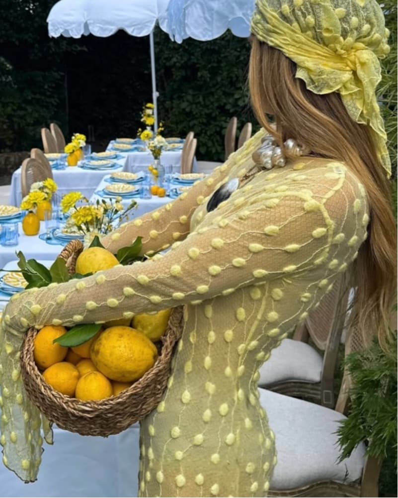 Marfa Yellow Debbie Lace Dress - Image 3