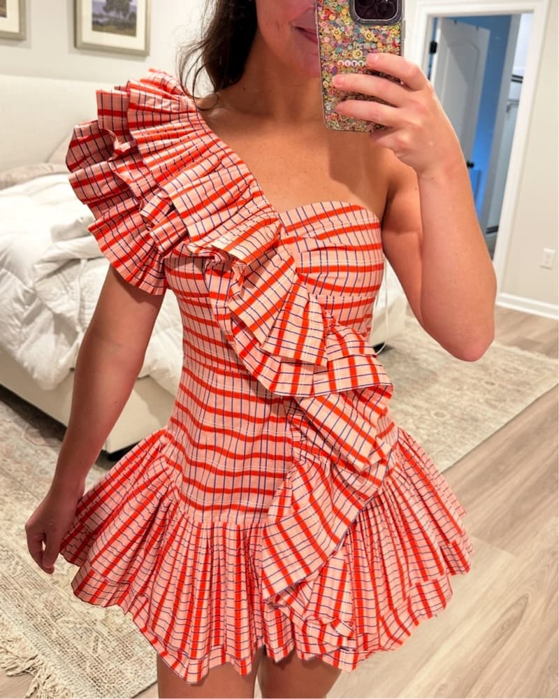CeliaB One Shoulder Ruffled Mini Dress - Image 4