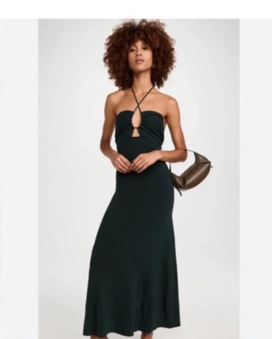 Green Halter Moon River Dress - Long  - Image 4