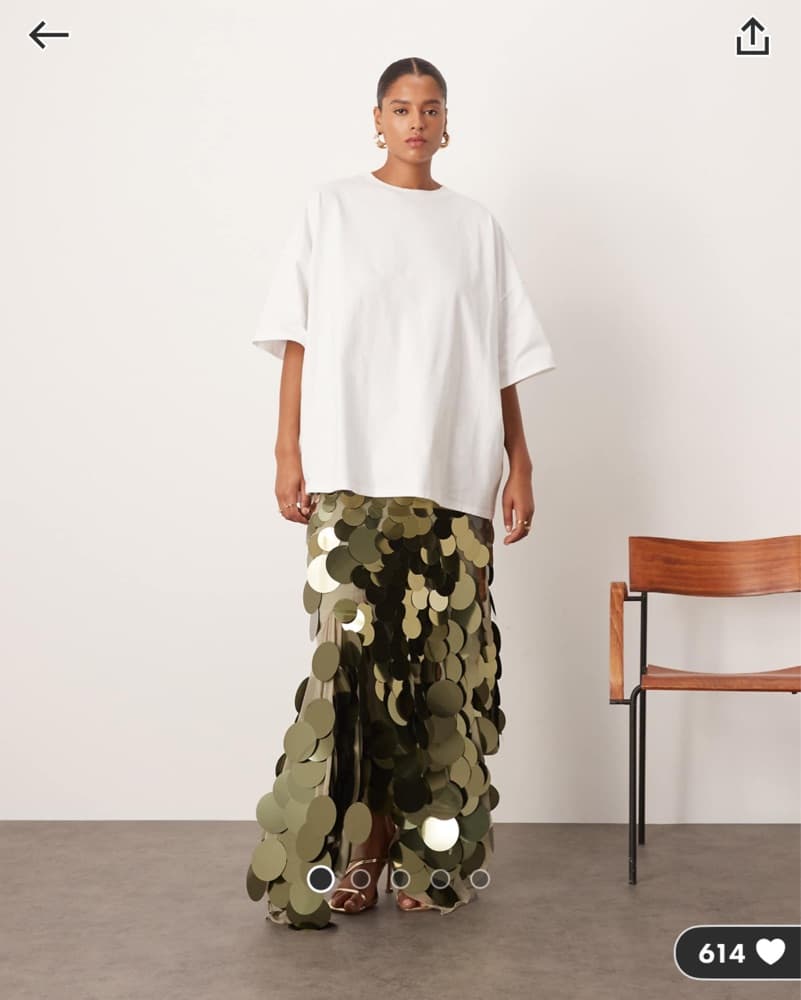 ARRANGE Embellished Sequin Maxi Skirt - Image 1