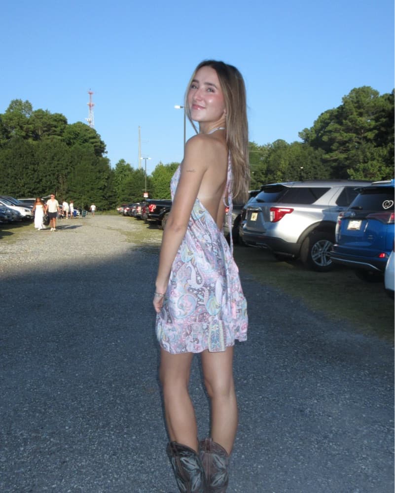 Vibrant Paisley Print Halter Dress - Image 4