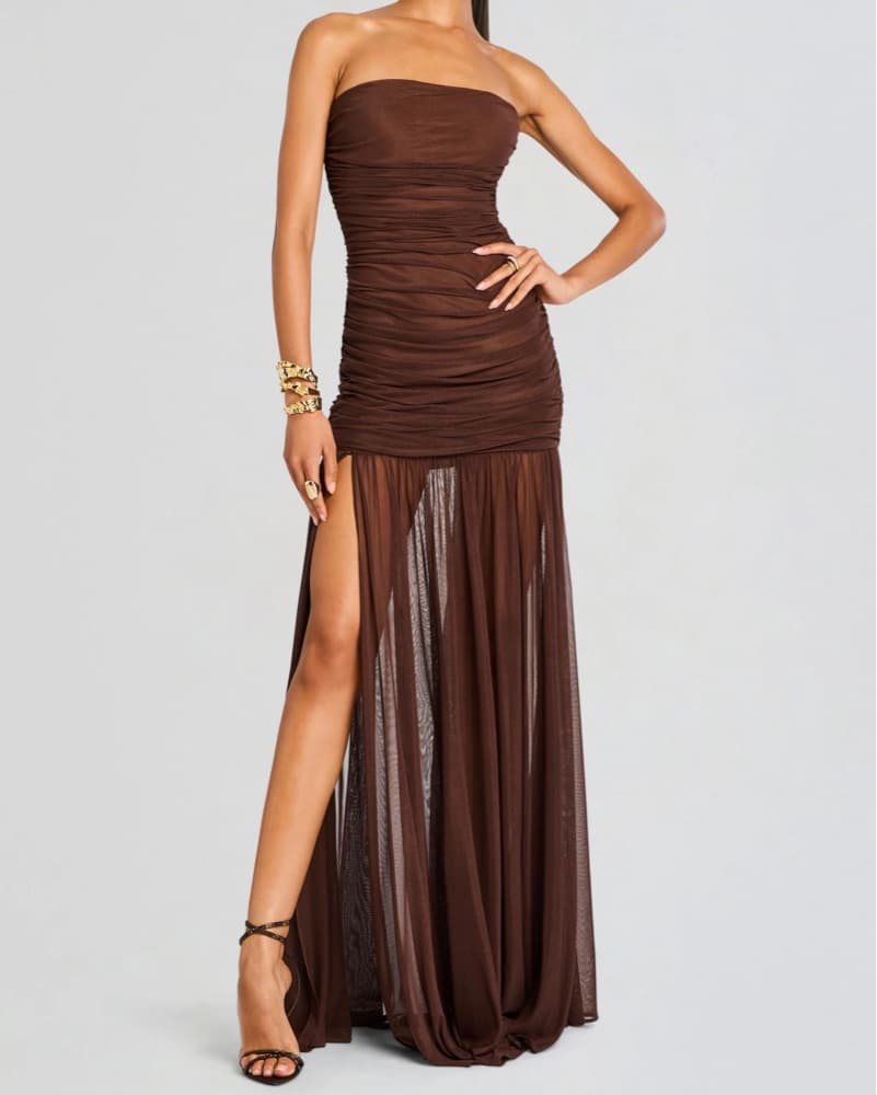 Retrofête Adele Dress | Dark Chocolate - Image 1