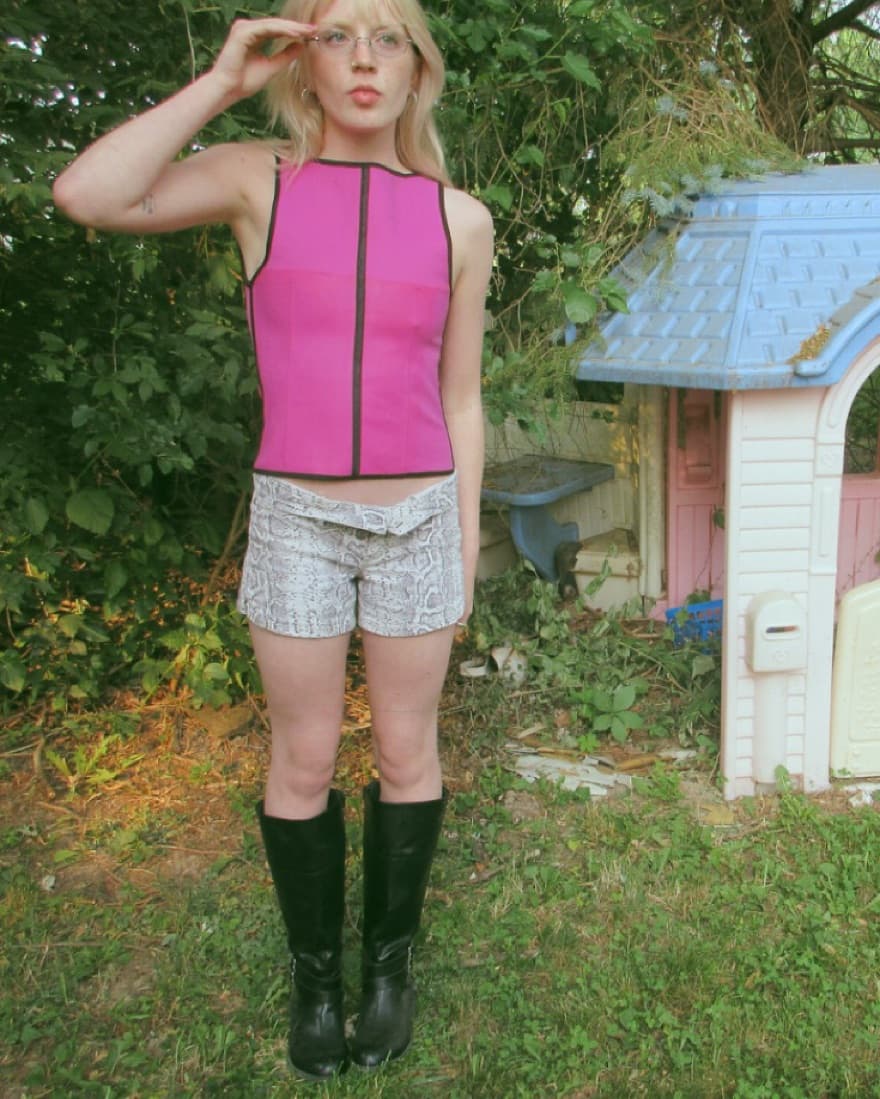Fuschia Corset/Tank Top - Image 1