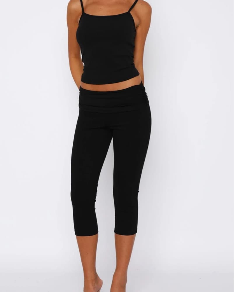 black fold over capris  - Image 4