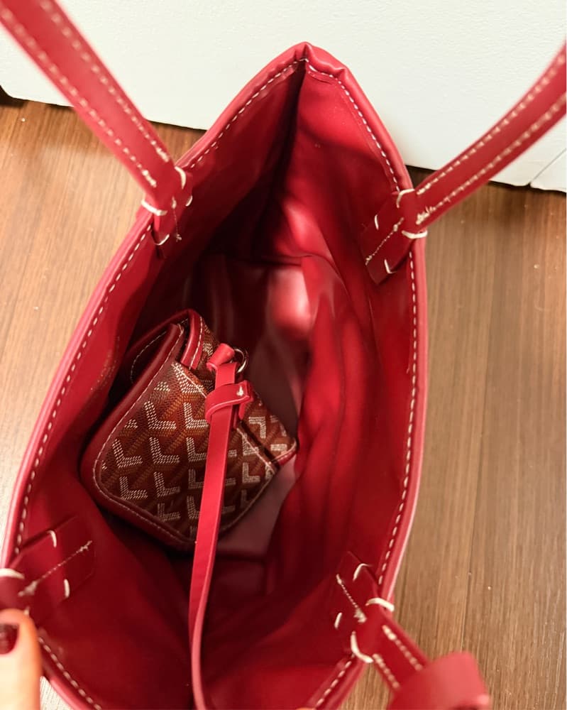 Maroon Goyard Handbag - Image 3