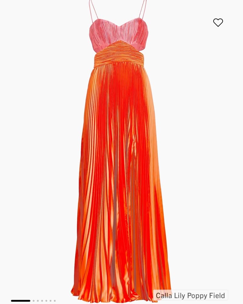 AMUR Elodie SatinPleated Gown - Image 1