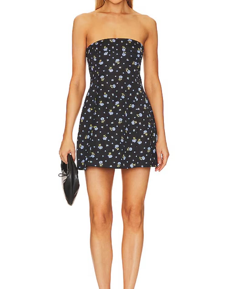 WeWoreWhat Strapless Peplum Mini Dress - Image 4