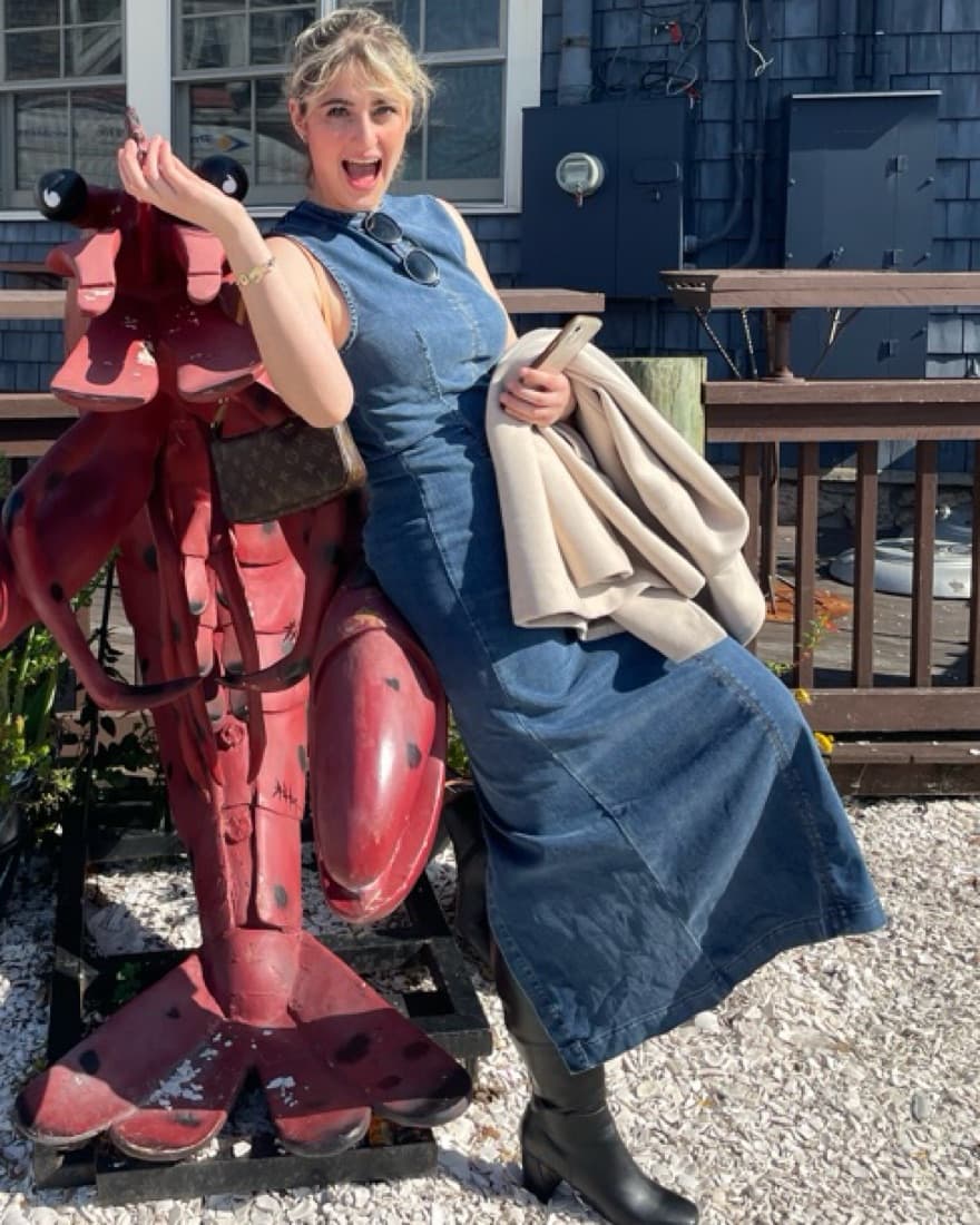 Reformation Kendi Denim Midi Dress - Image 3