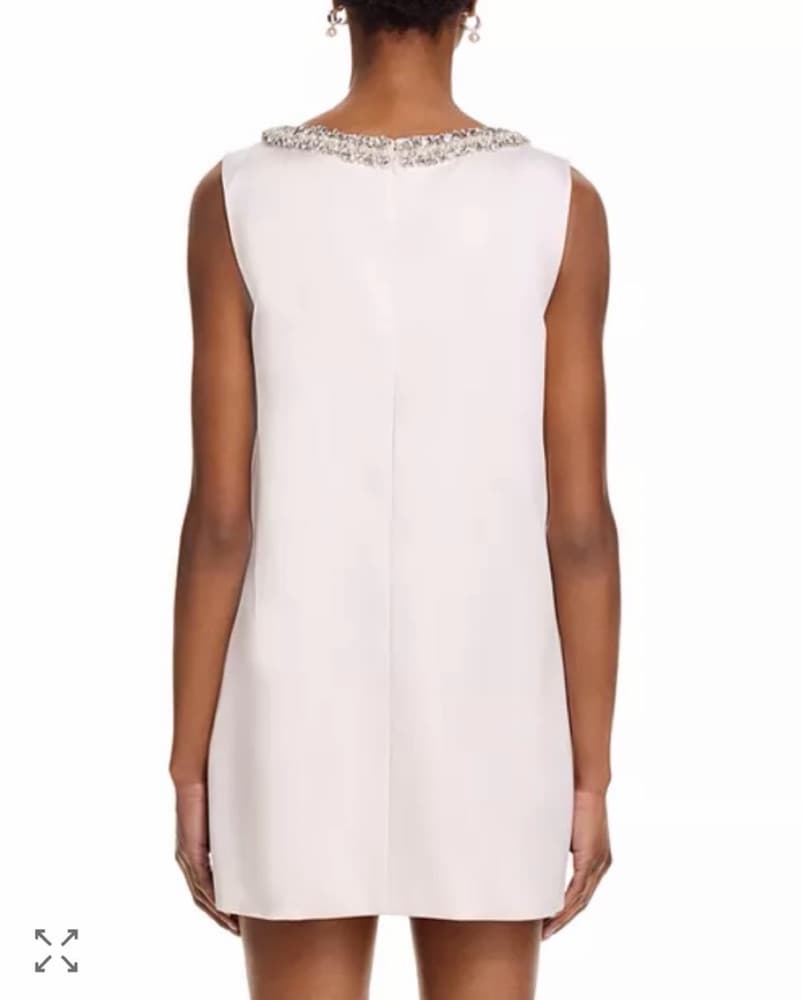 Self Portrait White Embellished Dress - Image 4