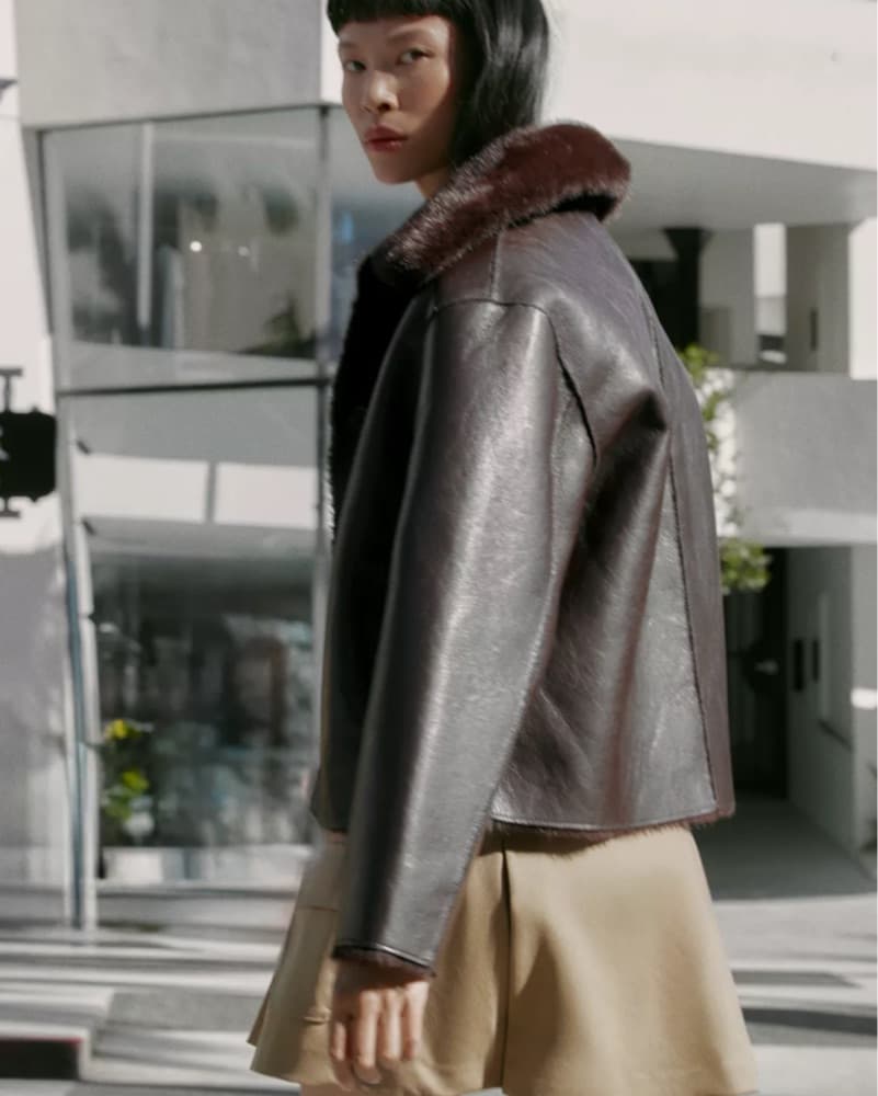 Zara Faux Fur/ Leather Reversible Jacket - Image 2
