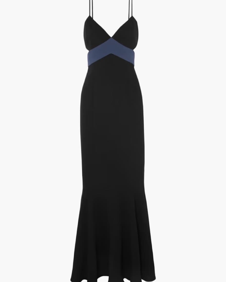 RACHEL ZOE Marissa cutout two-tone crepe - Image 1