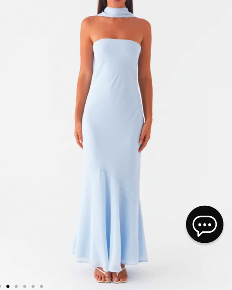 Blue Peppermayo Maxi Dress With Scarf - Image 1