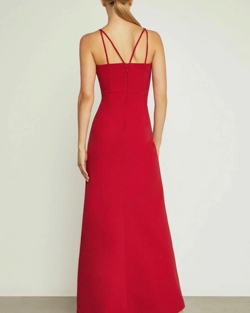 Red Keyhole Gown - Image 2