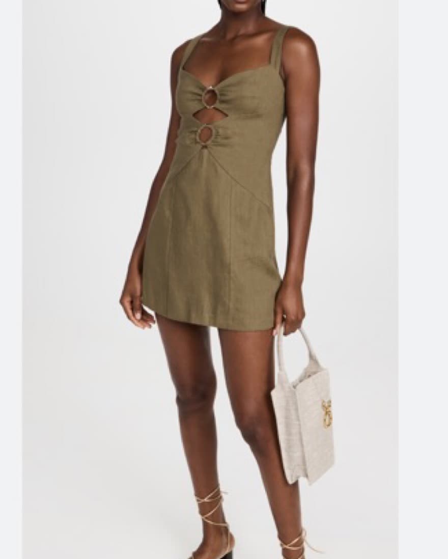 RUMER Cutout Green Mini Dress  - Image 3