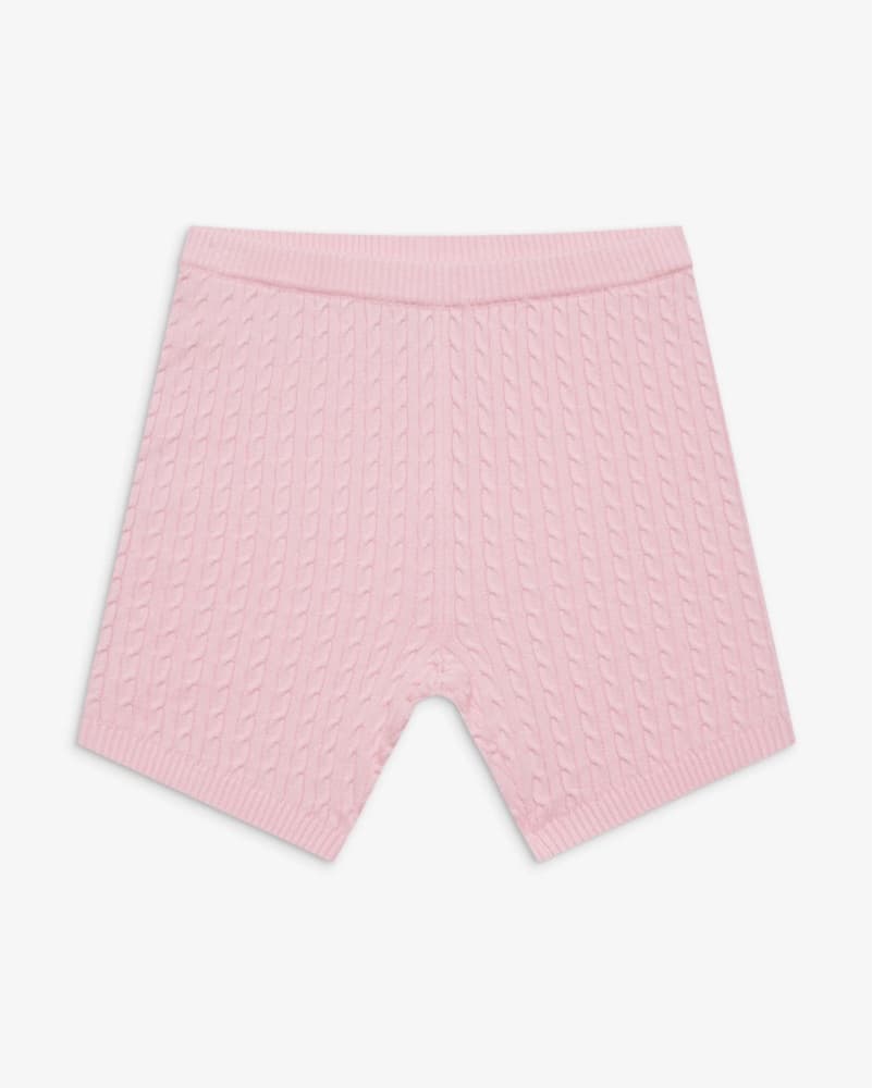 Frankies Bikinis -Pink Cable Knit Shorts - Image 3