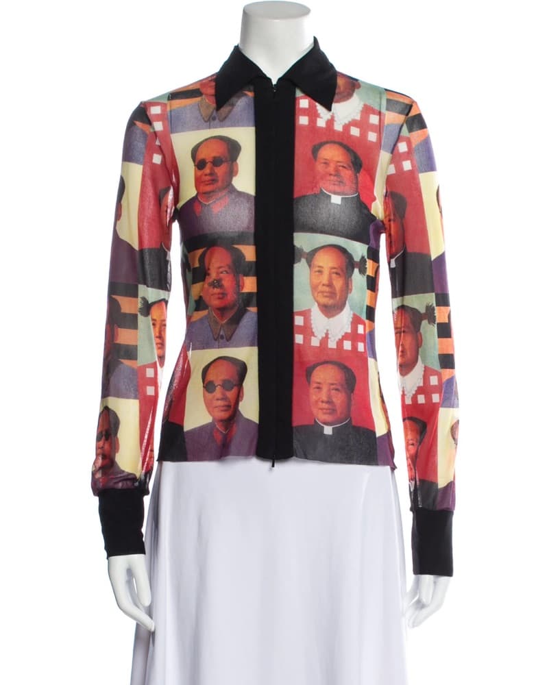 Mao Graphic Mesh Vivienne Tam Top - Image 1