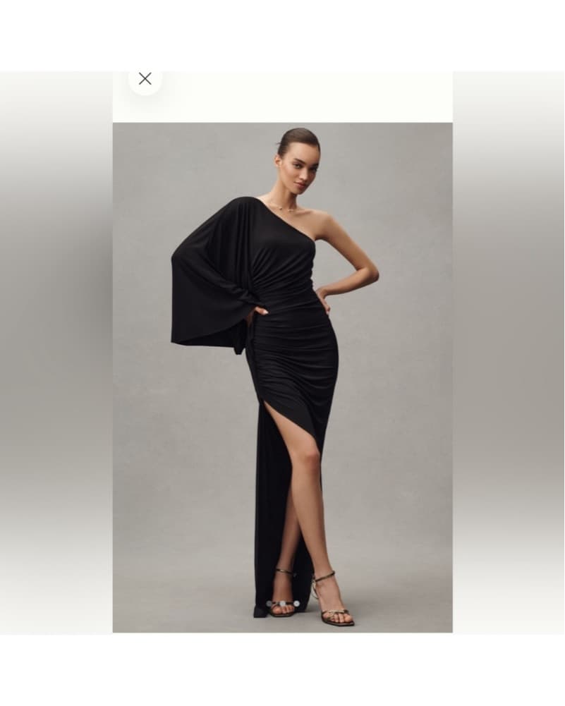 Ronny Kobo One-Shoulder Black Gown - Image 1
