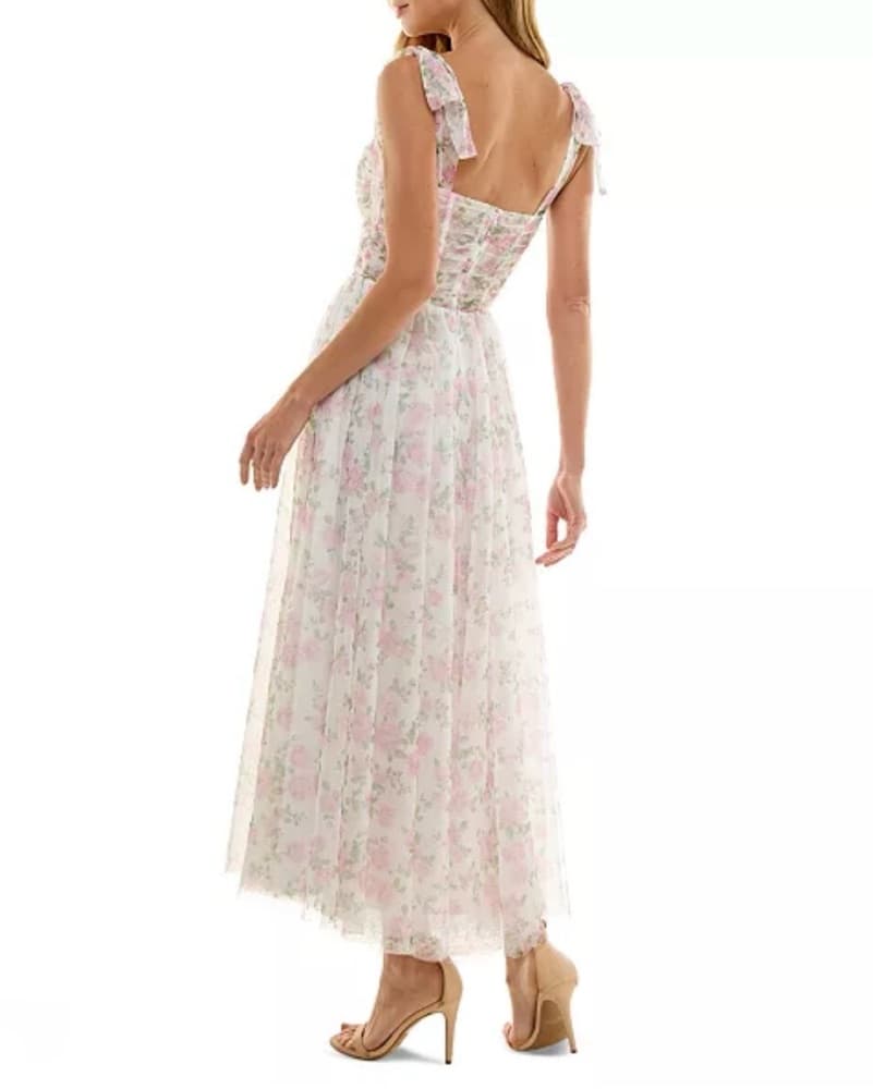 Sweet Heart Midi Floral Dress - Image 3