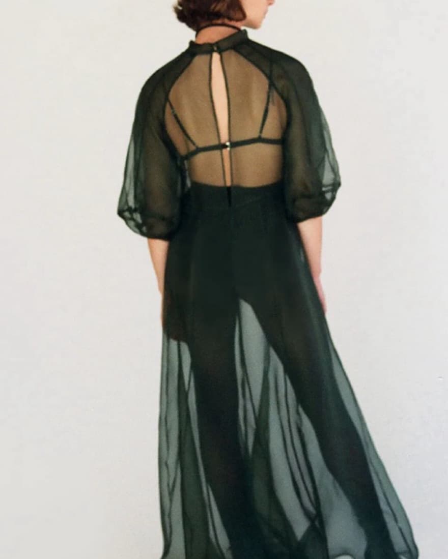 Meiere Gown Dark Green - Image 2