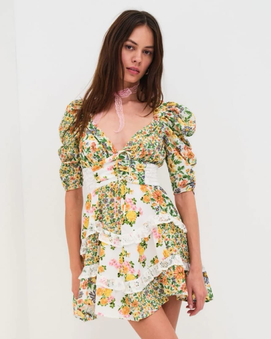 For Love And Lemons Rosalynn Mini Dress - Image 1