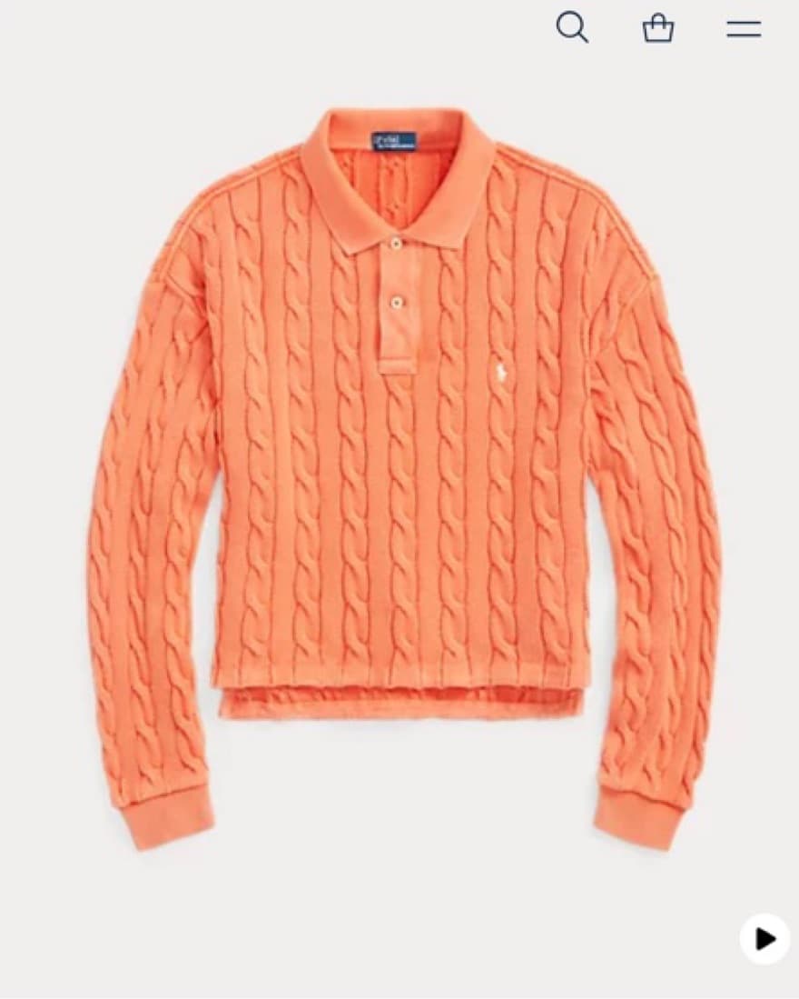 Ralph Lauren Cable Knit Polo - Image 3
