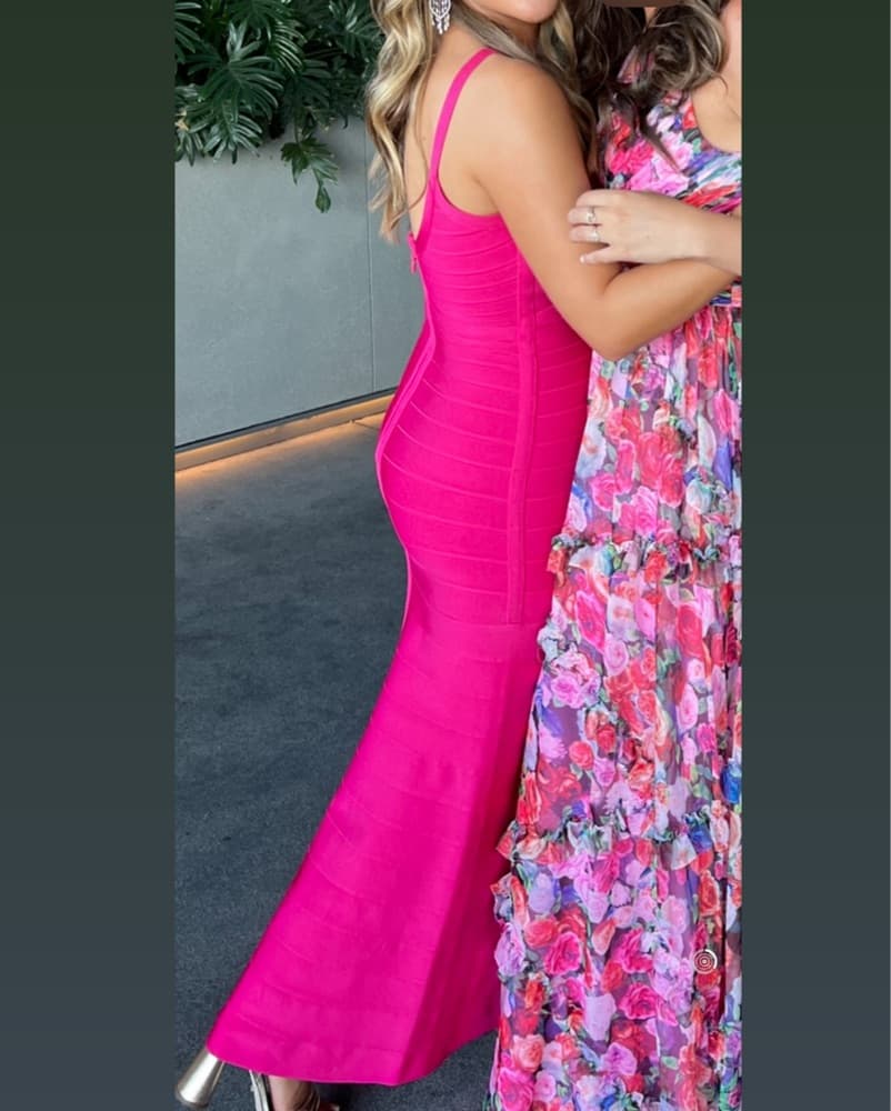 Pink Herve Leger Bandage Gown - Image 3