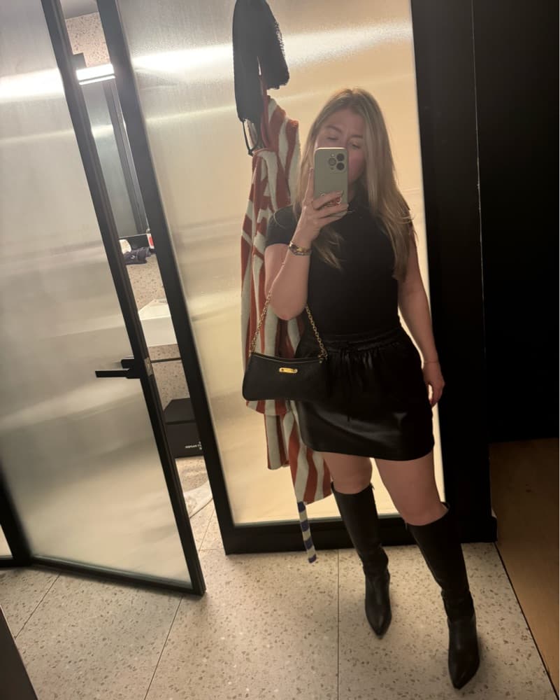 Black Leather Skirt - Image 1