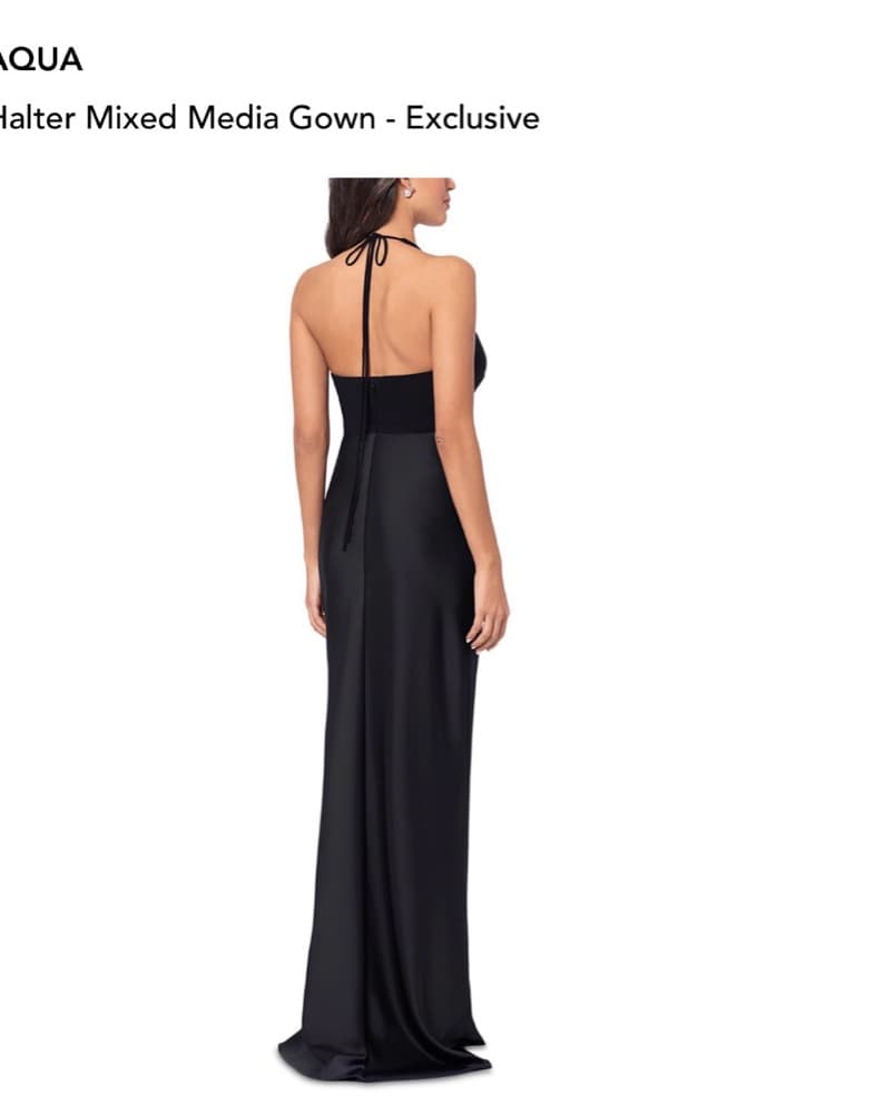 Aqua Black Gown - Image 2