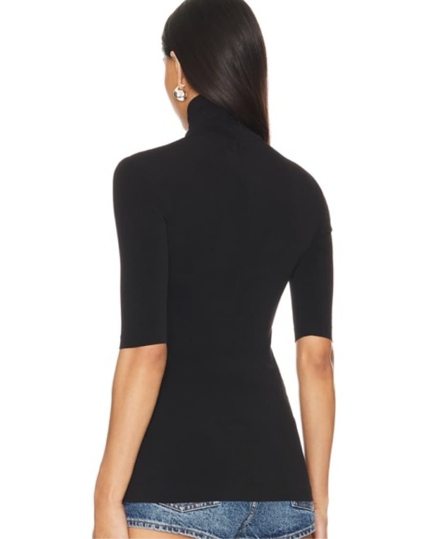 Norma Kamali Short Sleeve Turtleneck - Image 2