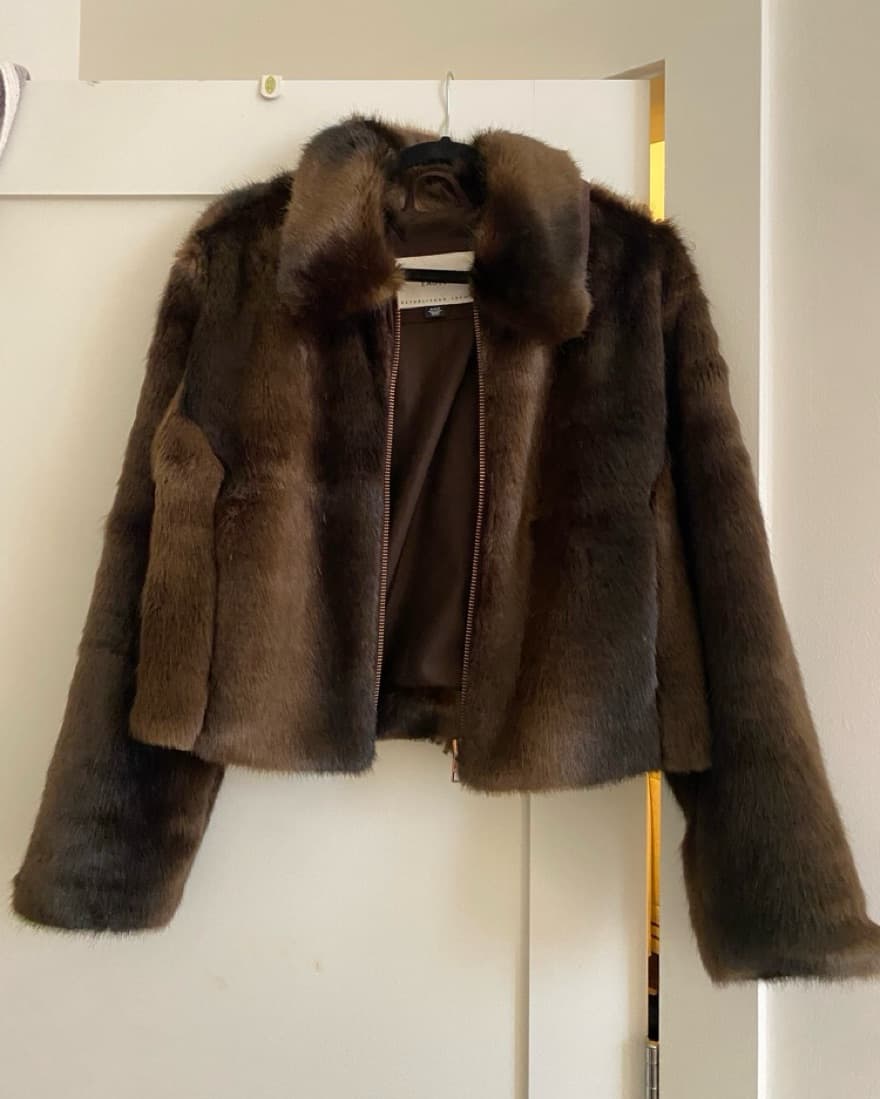 American Eagle Faux Fur Jacket - Image 2