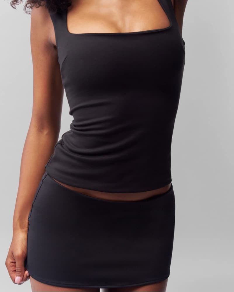 Guizio Micro Mini Stretch Skirt - Image 2