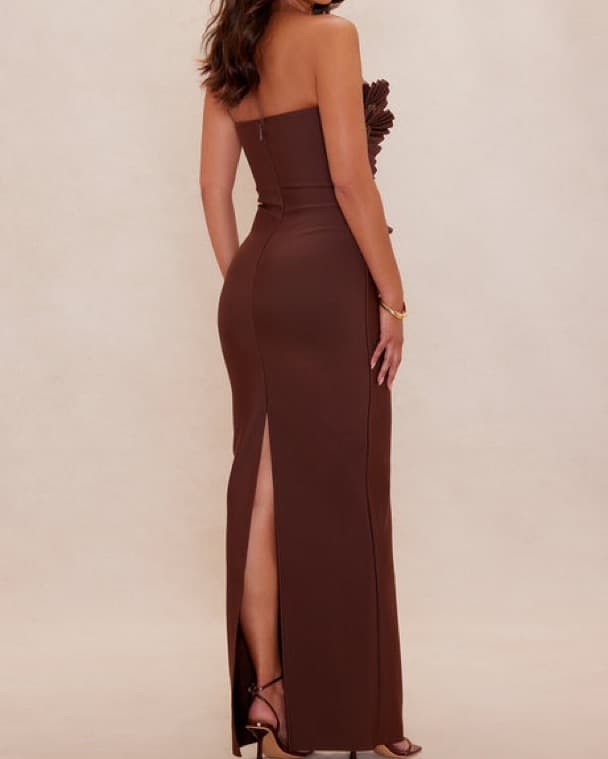 Chocolate Brown Evening Gown - Image 5