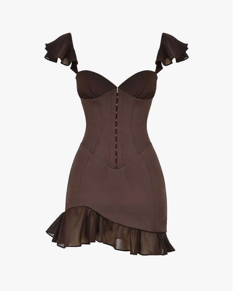 HOUSE OF CB Dionne Espresso Corset Mini - Image 2