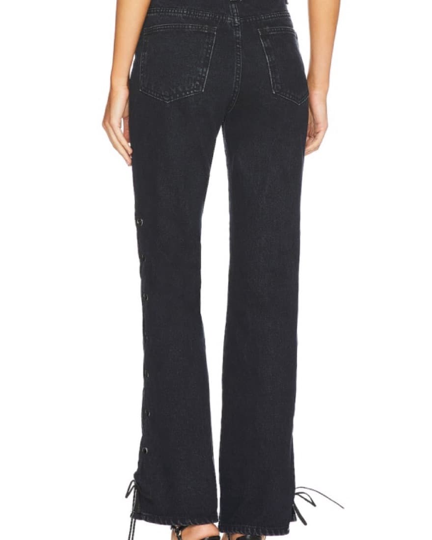 Superdown Black Lace up Jeans  - Image 3