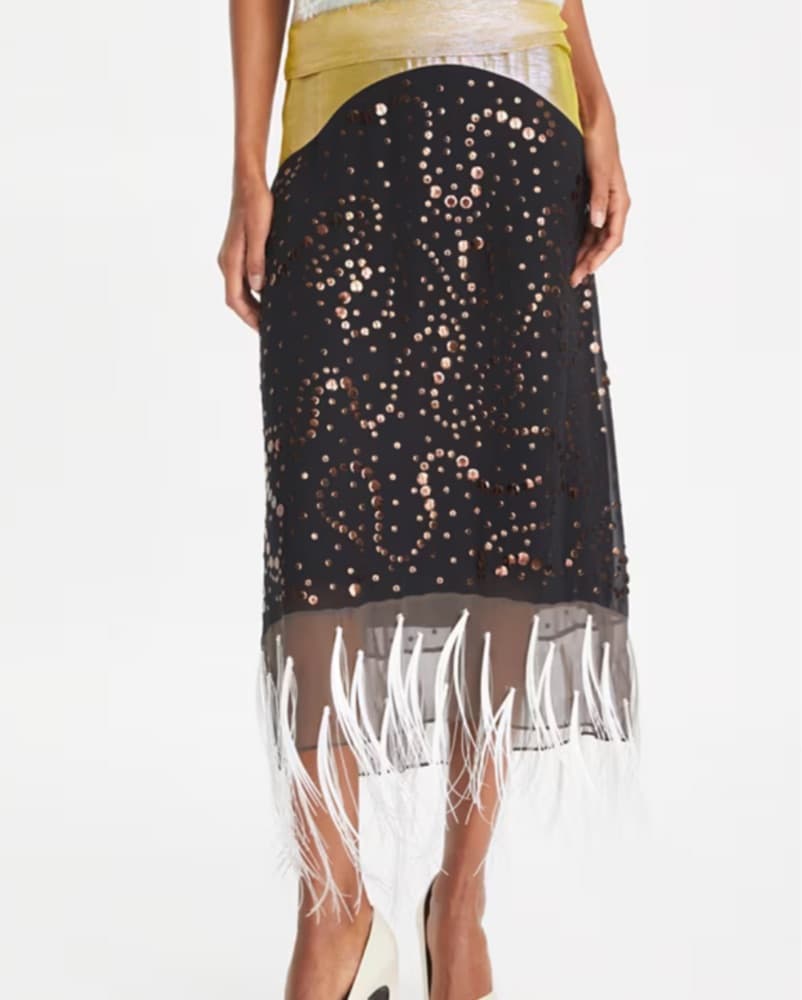 Tory Burch Embellished Slip Skirt  - Image 3