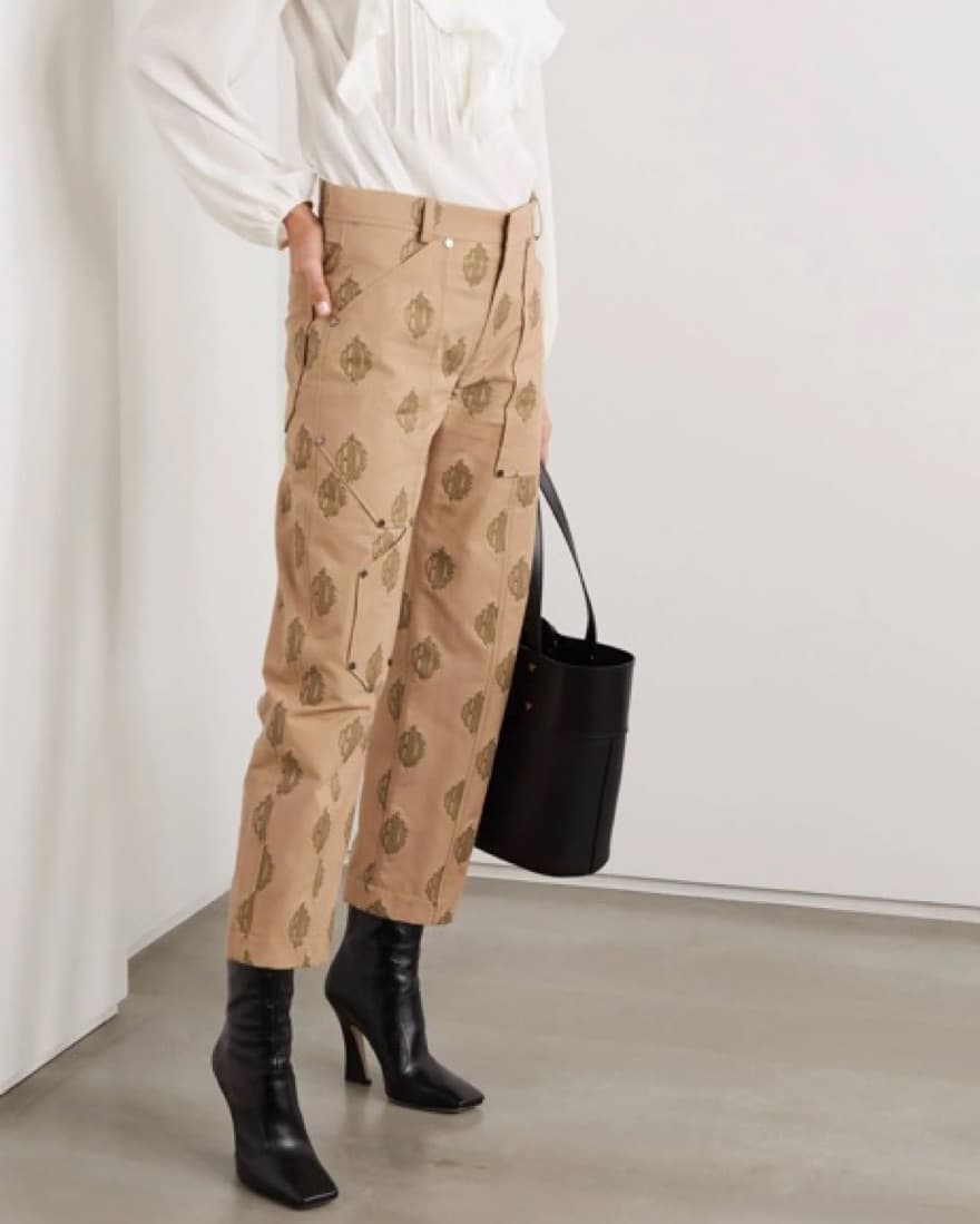 Chloé Logoed Cotton Cargo Pants-Size 36 - Image 1