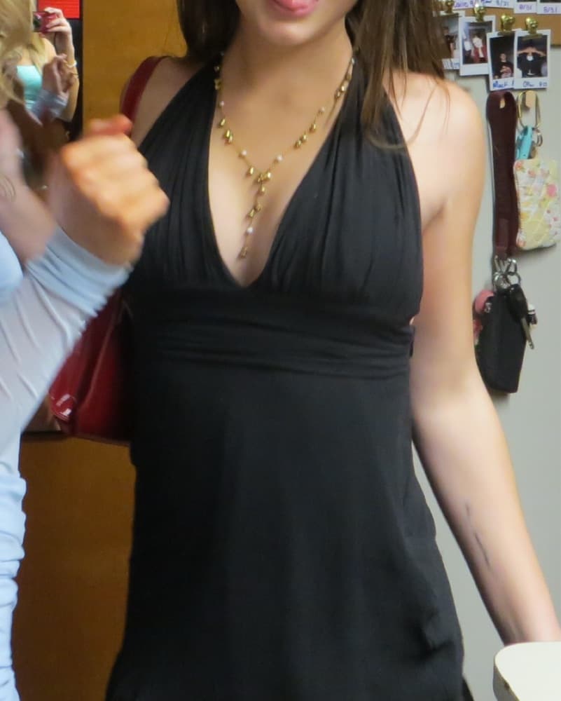 Black And Mesh Halter Mini Dress - Image 4