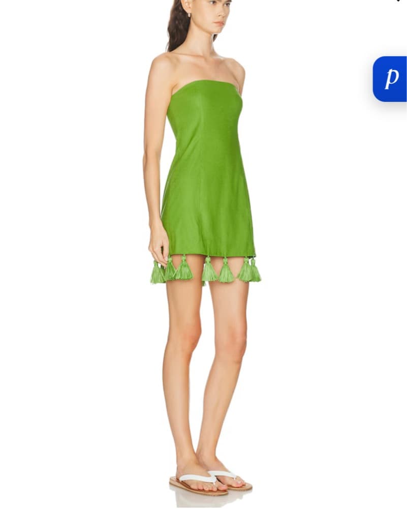 Simon Miller Green Tassel Dress - Image 4