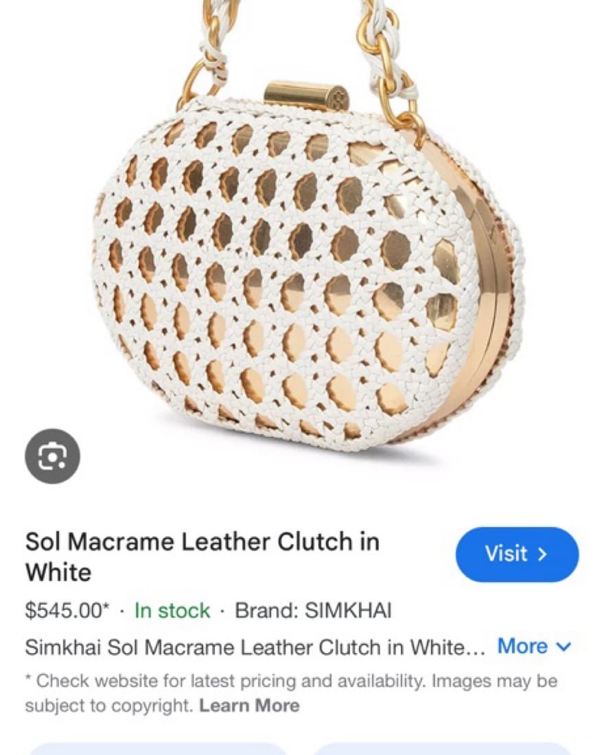 Simkhai White And Gold Clutch - Image 4