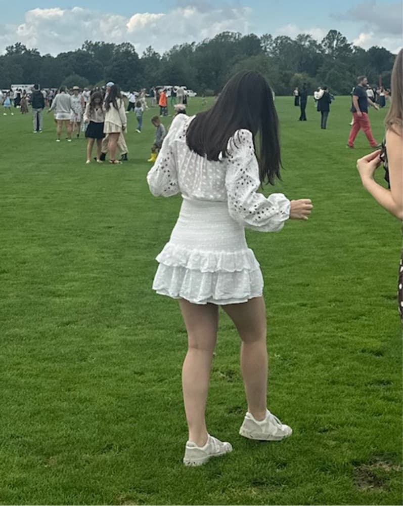 Aqua White Mini Dress - Image 2