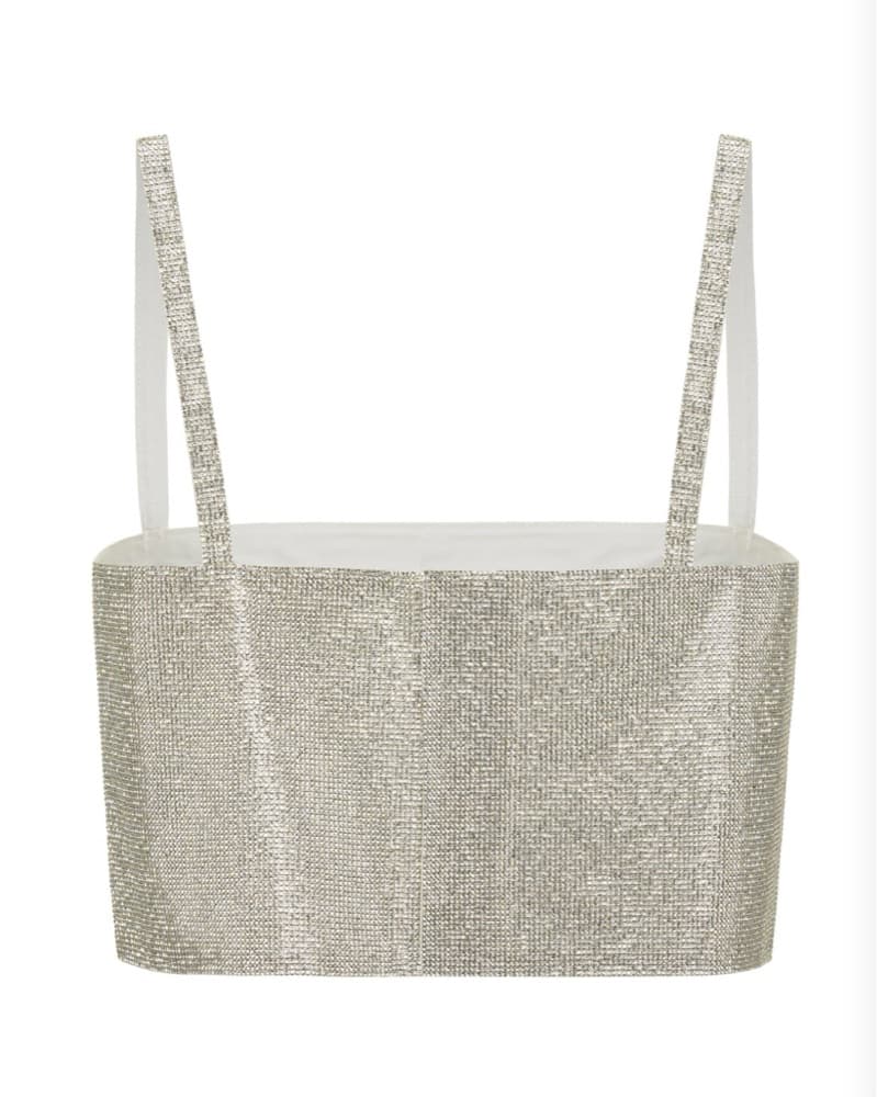 Silver Rhinestone Crop Top - Image 6