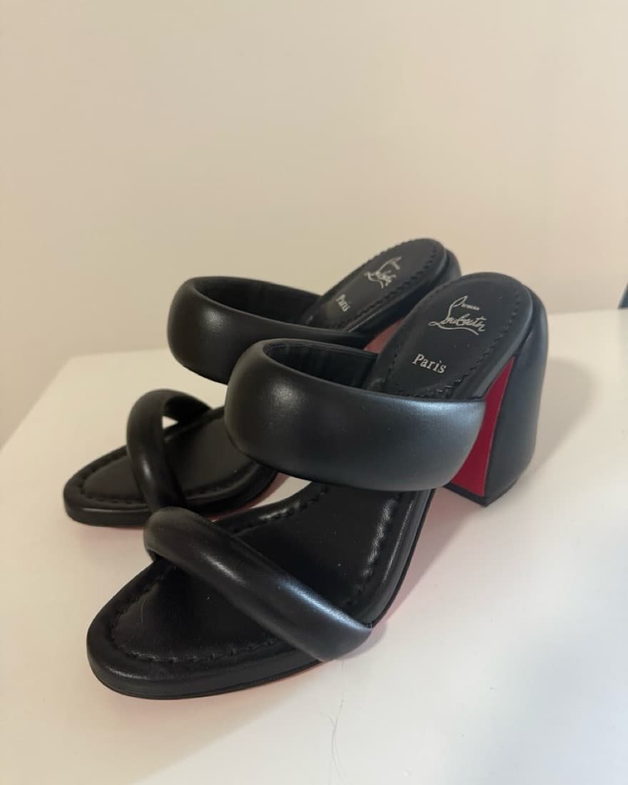 Christian Louboutin Black Leather Heel - Image 2