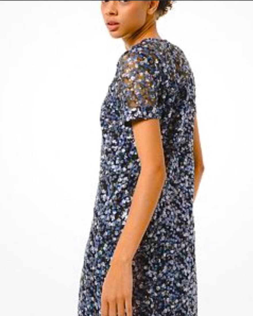 Michael Kors blue sequined dress - Image 2