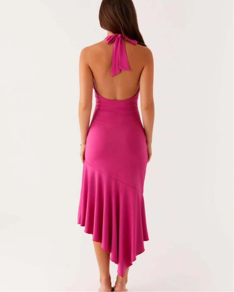 Peppermayo Assymetrial Fuchsia Dress - Image 2