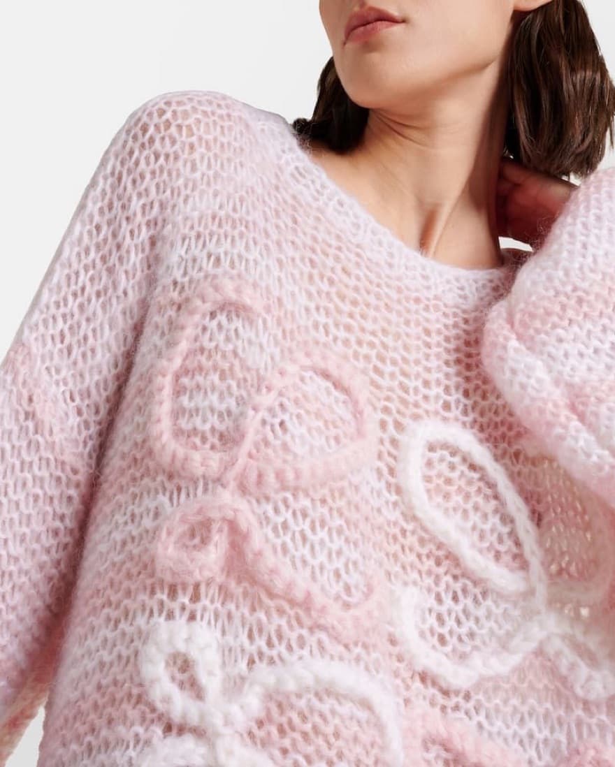 Loewe Anagram Wool Blend Sweater Pink  - Image 3